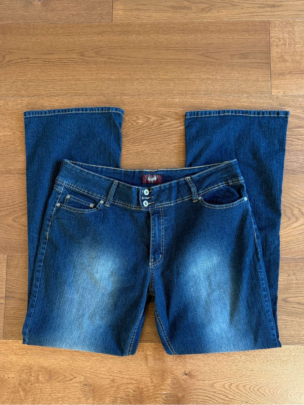 Y2k low rise‎ Angels bootLeg Dark Blue Denim Jeans
